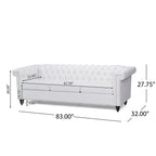 3 Seater Mid Century Modern Chesterfield Sofa Couch