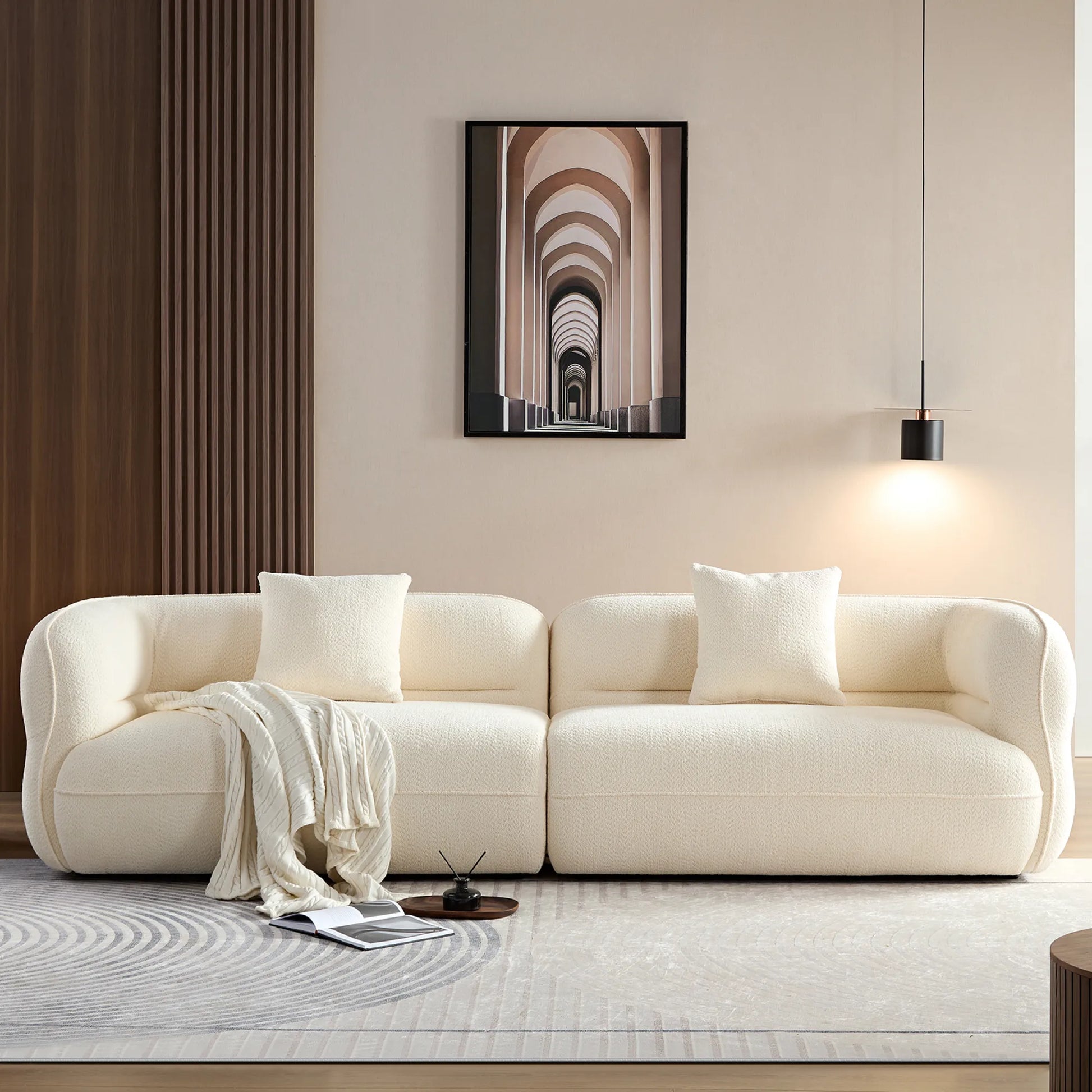3 Seater Modern Sectional Sofa with Premium Fabric Upholstery