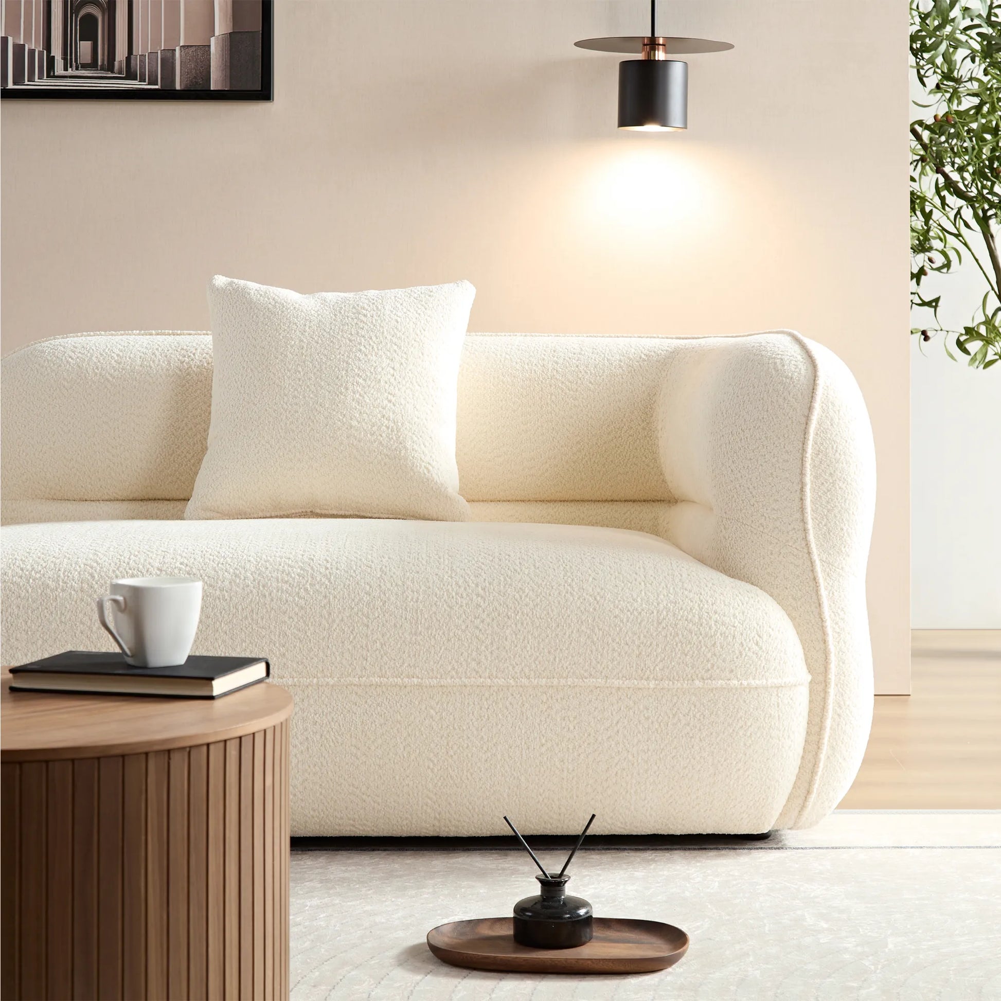 3 Seater Modern Sectional Sofa with Premium Fabric Upholstery