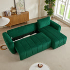 3 Seater Fabric Convertible Modern Sectional Sleeper Sofa Bed