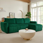 3 Seater Fabric Convertible Modern Sectional Sleeper Sofa Bed