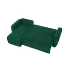 3 Seater Fabric Convertible Modern Sectional Sleeper Sofa Bed