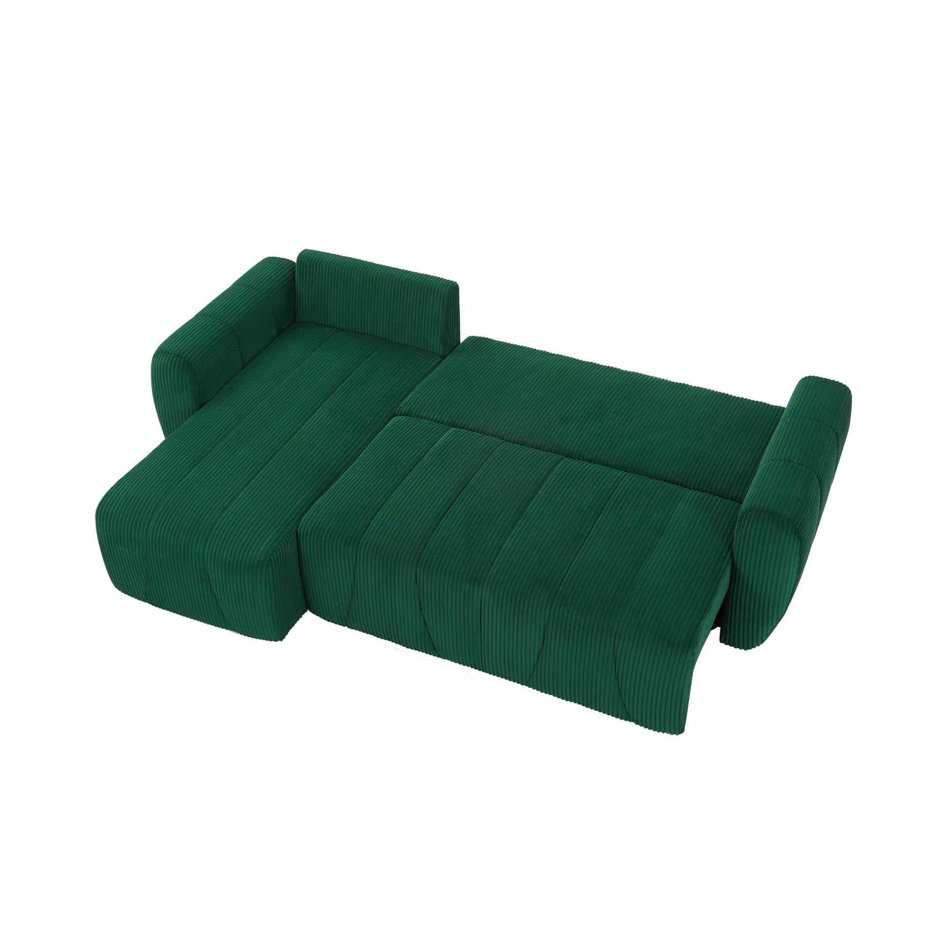 3 Seater Fabric Convertible Modern Sectional Sleeper Sofa Bed