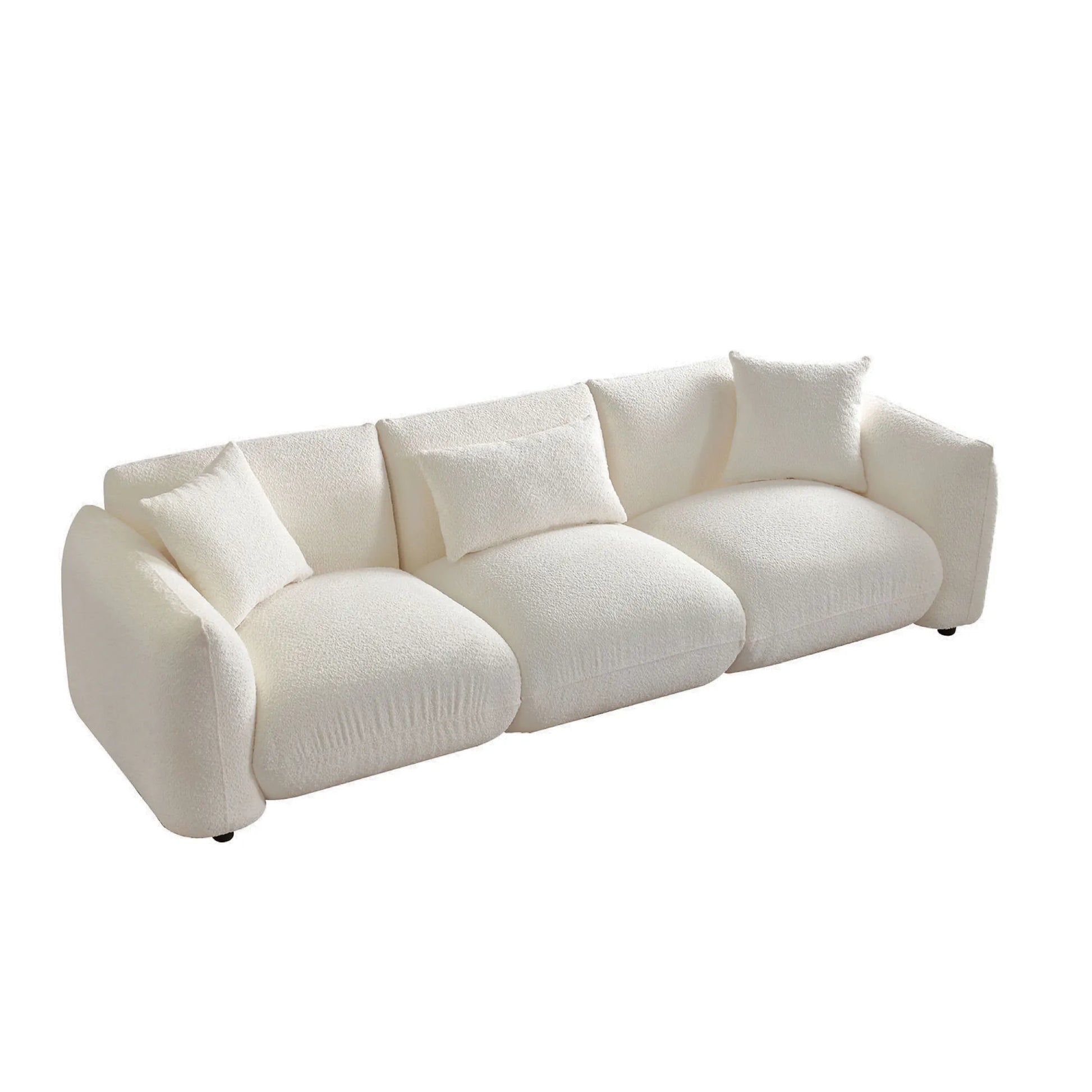 3 Seater Boucle Mid Century Modern Sofa