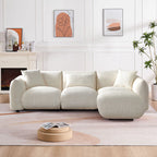 3 Seater Boucle Mid Century Modern Sofa