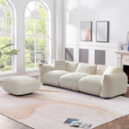3 Seater Boucle Mid Century Modern Sofa