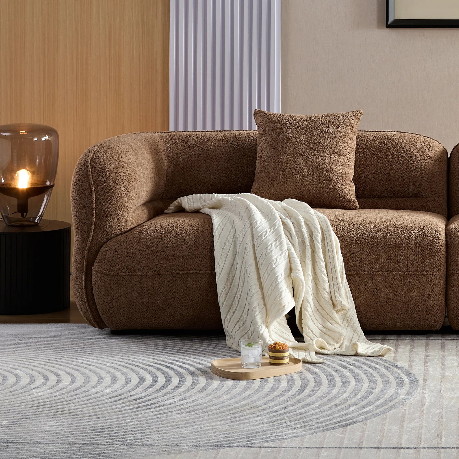 3 Seater Modern Sectional Sofa with Premium Fabric Upholstery
