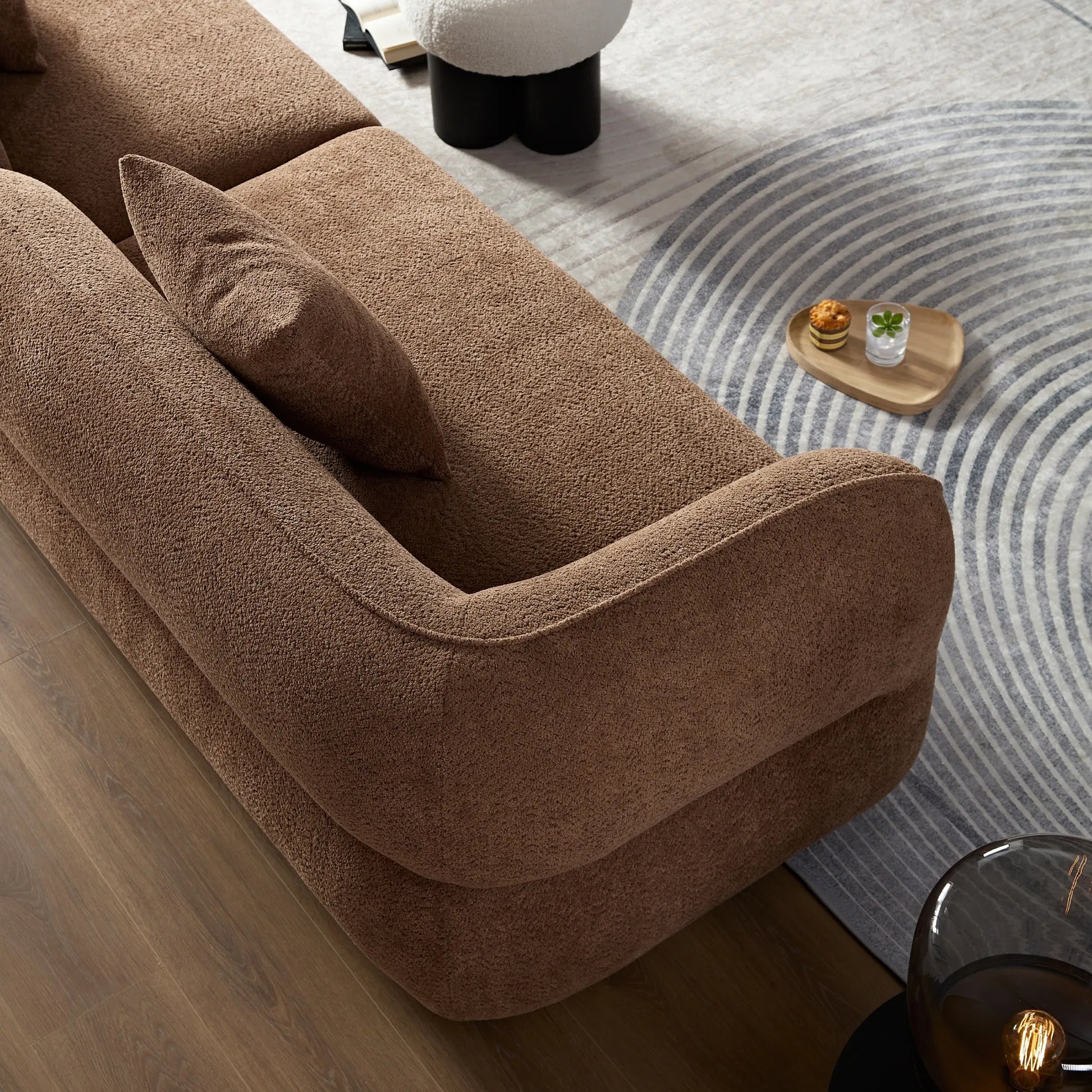 3 Seater Modern Sectional Sofa with Premium Fabric Upholstery