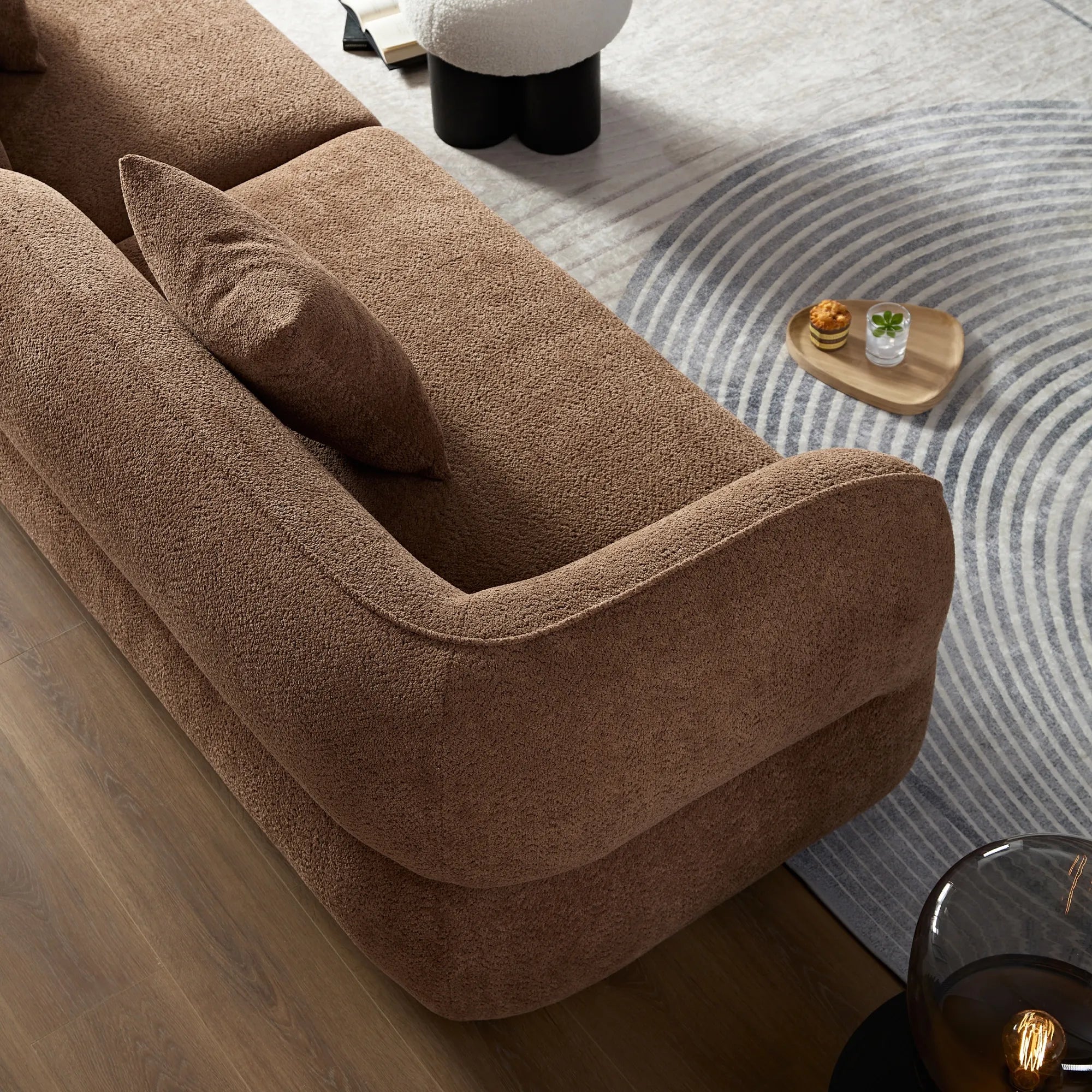 3 Seater Modern Sectional Sofa with Premium Fabric Upholstery