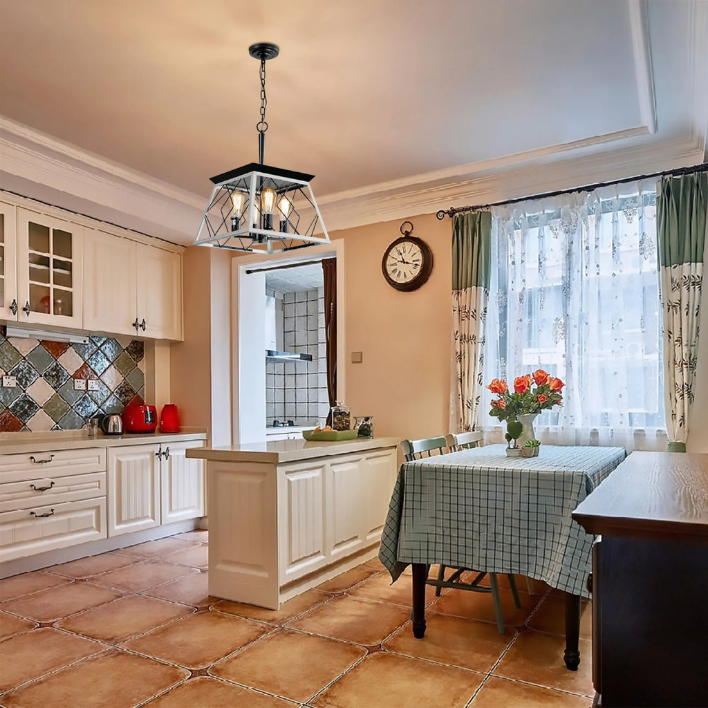 4-Light Vintage Farmhouse Pendant Light