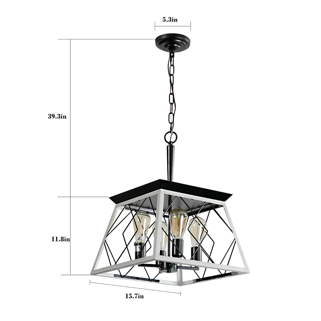 4-Light Vintage Farmhouse Pendant Light
