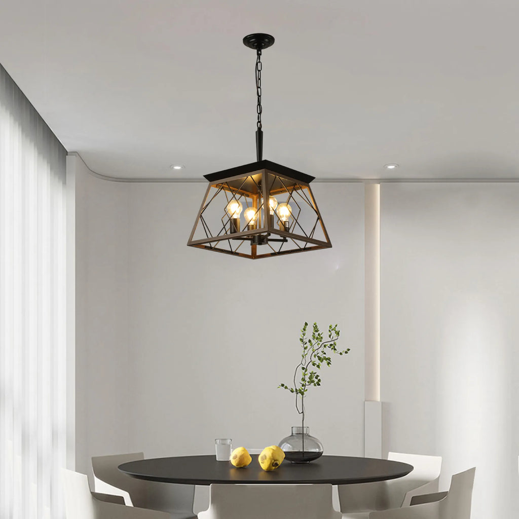 4-Light Vintage Farmhouse Pendant Light