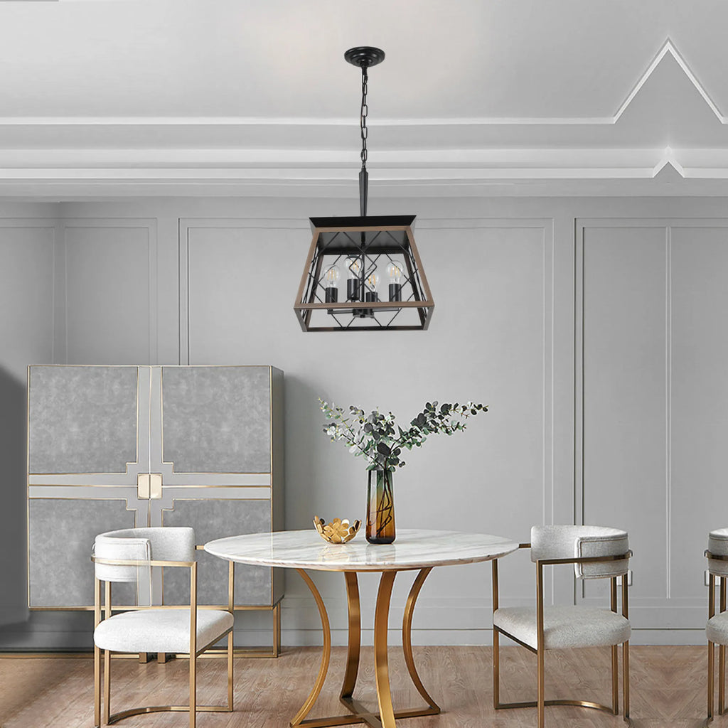 4-Light Vintage Farmhouse Pendant Light
