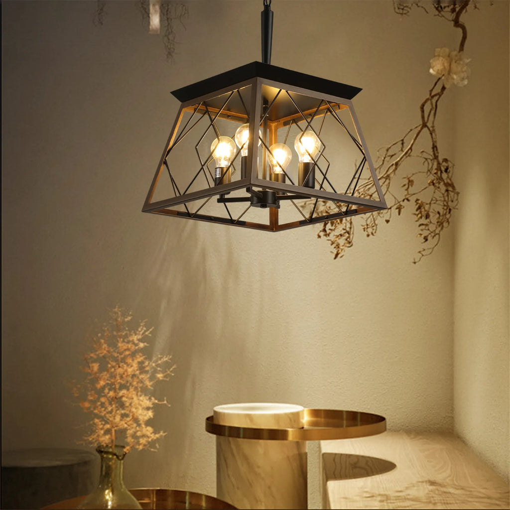 4-Light Vintage Farmhouse Pendant Light