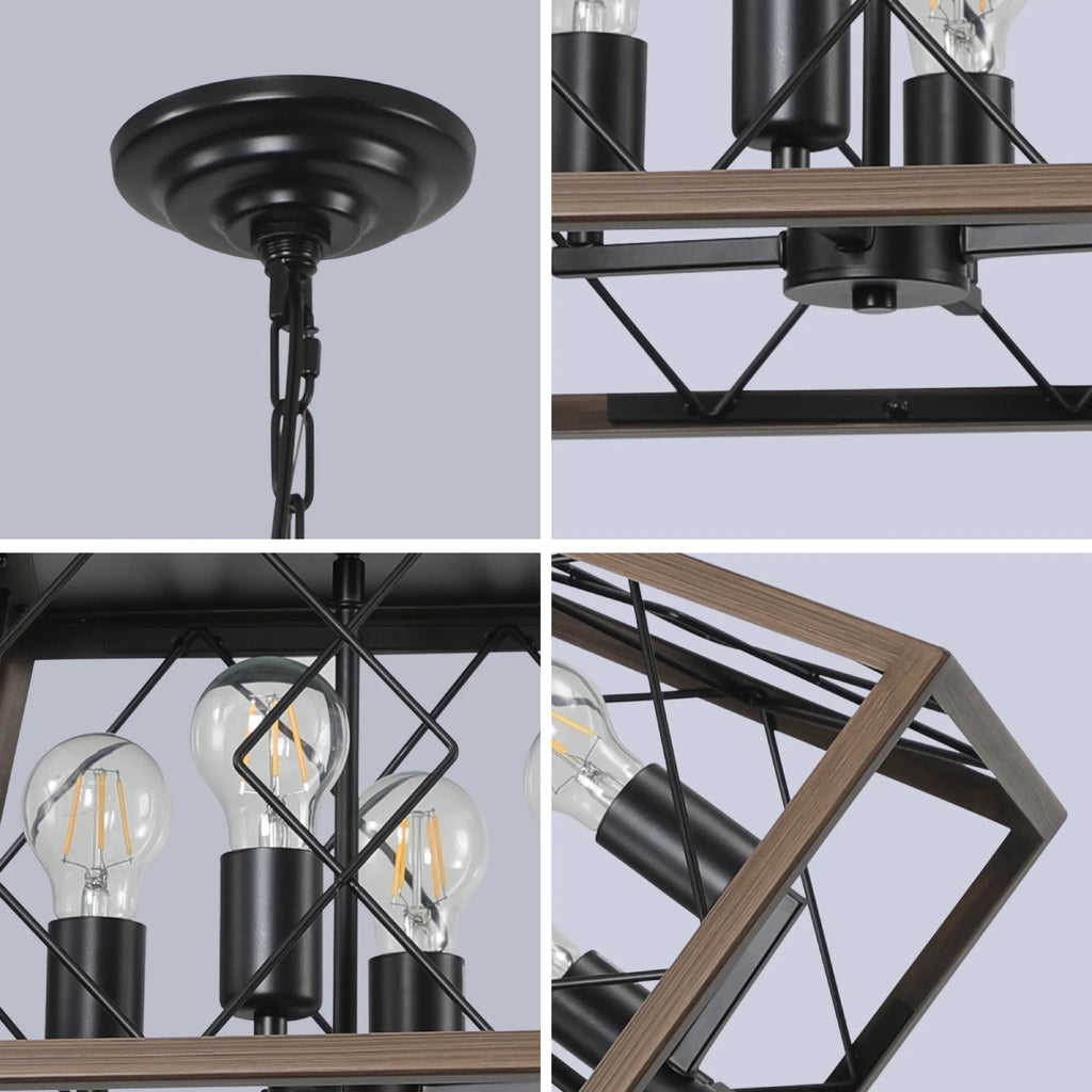 4-Light Vintage Farmhouse Pendant Light