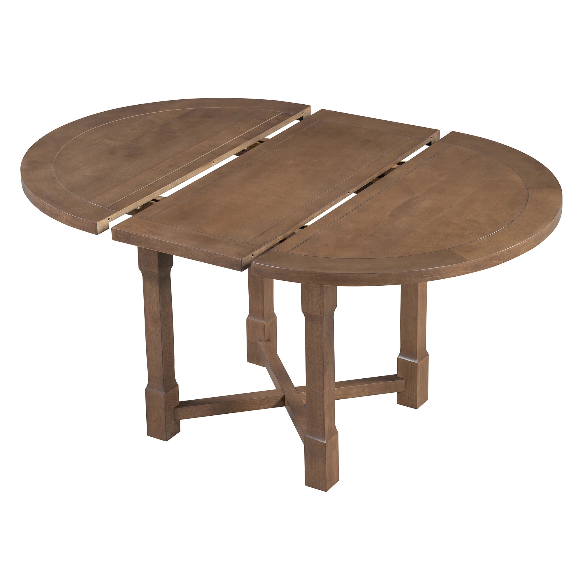 42" 5 Pieces Farmhouse Extendable Dining Table Set Wth 4 Chairs