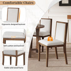 42" 5 Pieces Farmhouse Extendable Dining Table Set Wth 4 Chairs