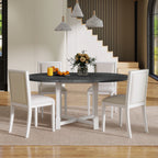42" 5 Pieces Farmhouse Extendable Dining Table Set Wth 4 Chairs
