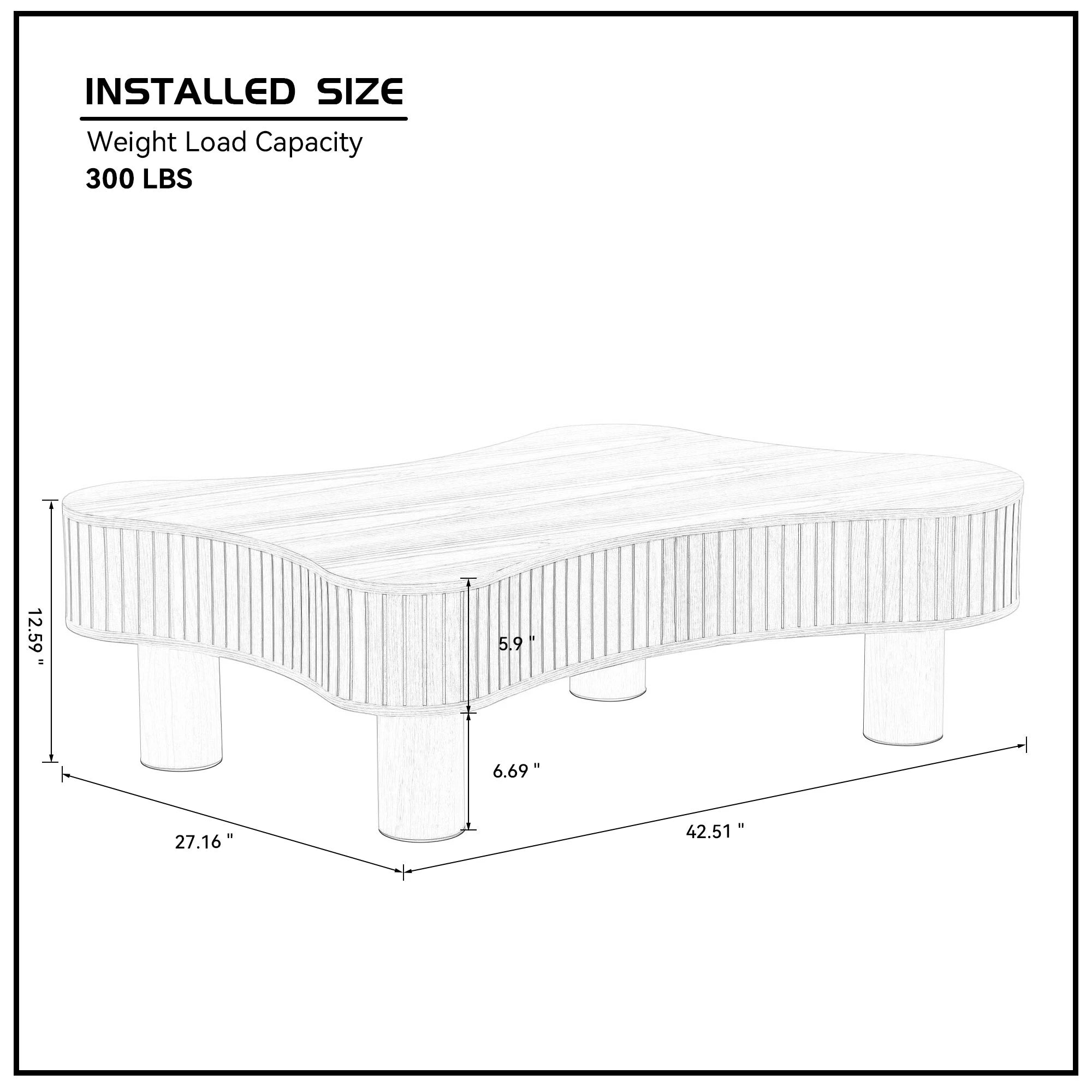 42" Modern Craft Coffee Table