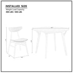 42" Modern Minimalist Round Dining Table Set