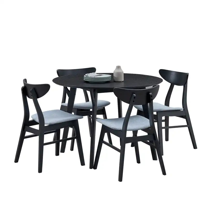 42" Modern Minimalist Round Dining Table Set