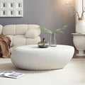43“ Minimalist Faux Rock Coffee Table, Fiberglass