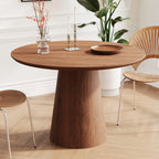 43" Modern Minimalist Wooden Round Dining Table