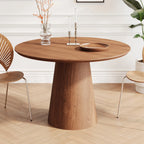 43" Modern Minimalist Wooden Round Dining Table