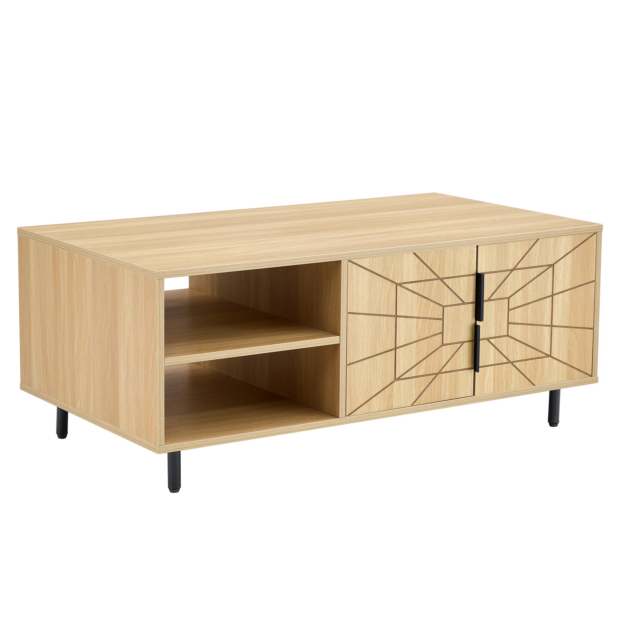 43" Modern Rectangular Coffee Table, With Storage