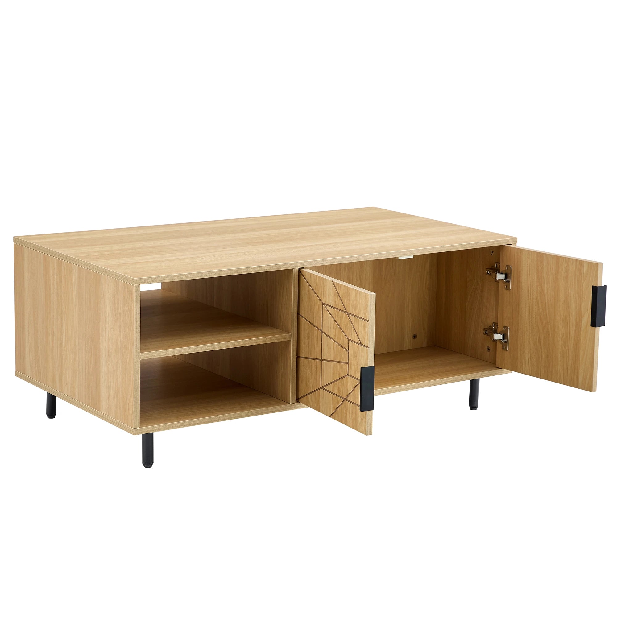 43" Modern Rectangular Coffee Table, With Storage