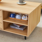 43" Modern Rectangular Coffee Table, With Storage