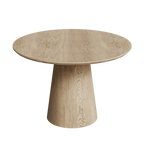 43" Modern Minimalist Wooden Round Dining Table