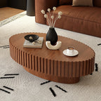43” Oval Wooden Coffee Table