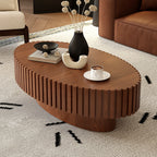 43” Oval Wooden Coffee Table