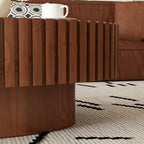 43” Oval Wooden Coffee Table