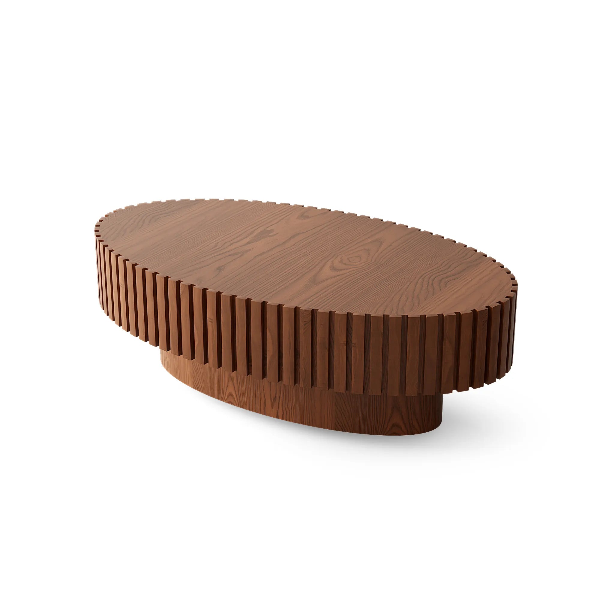43” Oval Wooden Coffee Table