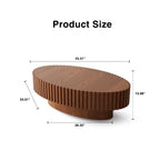 43” Oval Wooden Coffee Table
