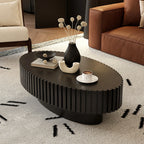 43” Oval Wooden Coffee Table