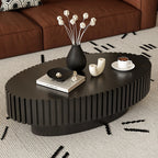 43” Oval Wooden Coffee Table