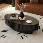 43” Oval Wooden Coffee Table
