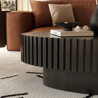43” Oval Wooden Coffee Table