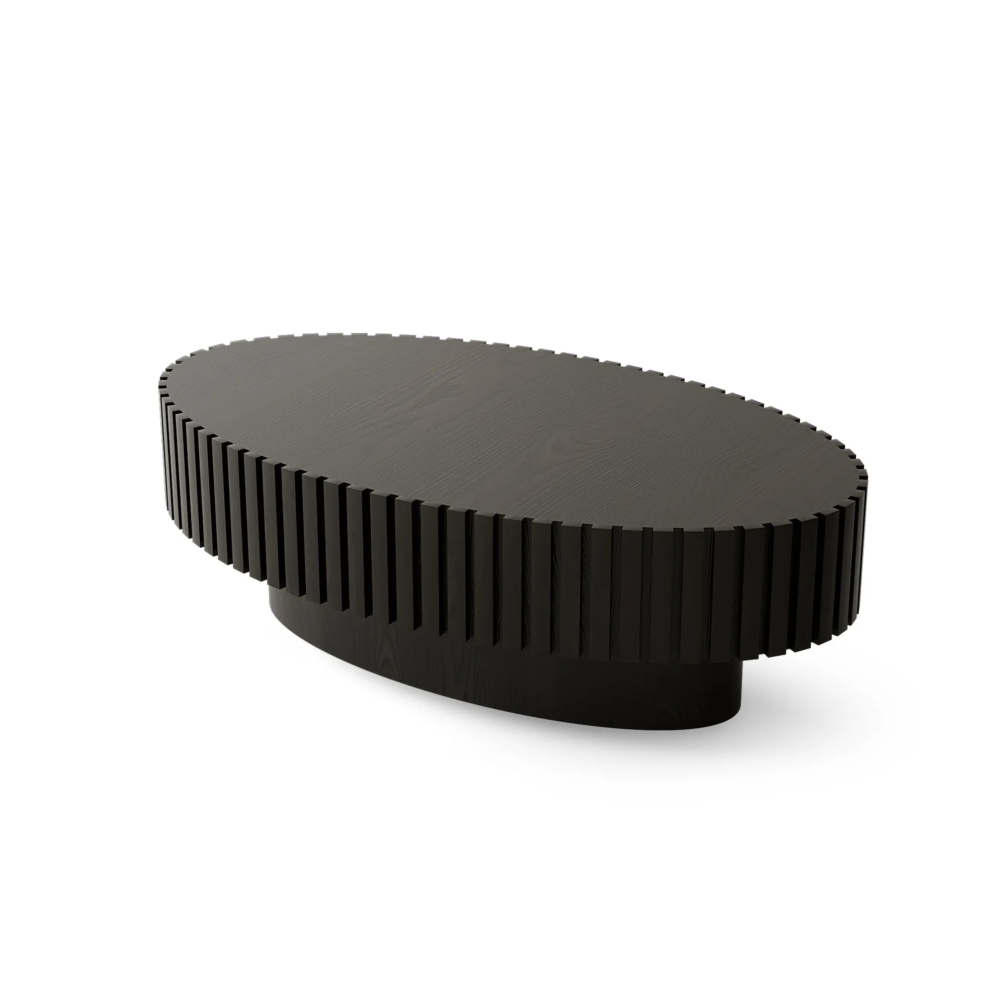 43” Oval Wooden Coffee Table