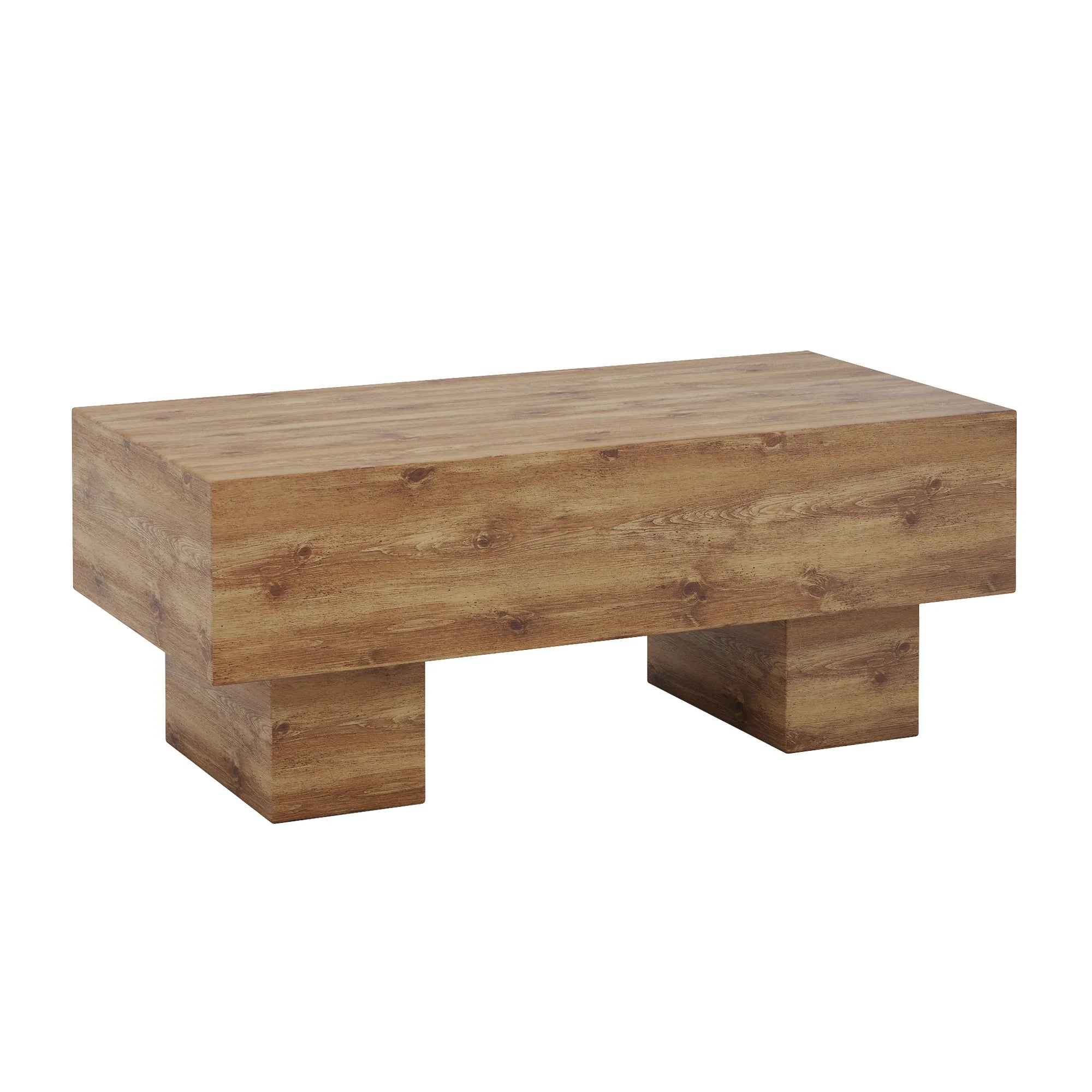 43" Rectangle Mid-Century Modern MDF Coffee Table