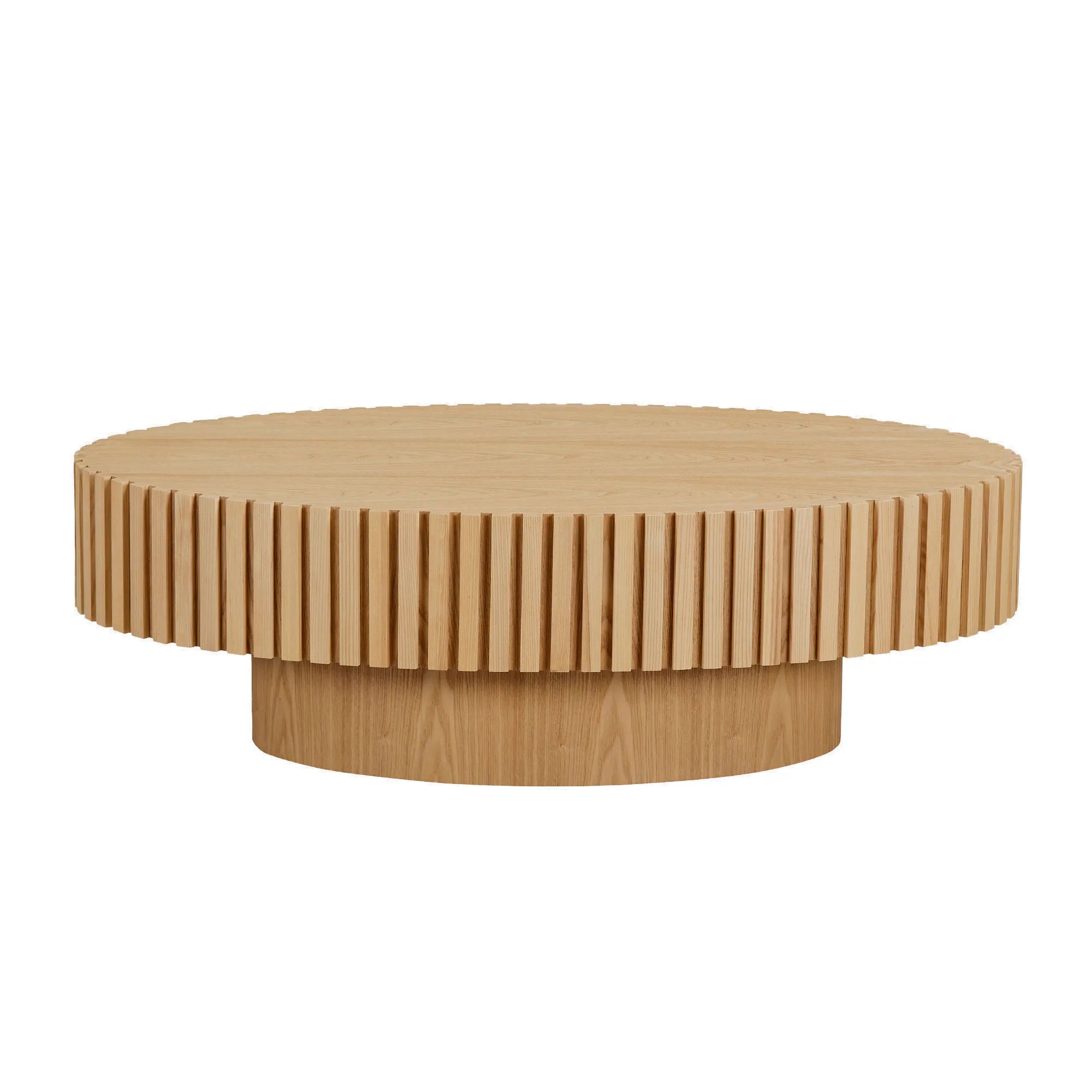 44" Modern Oval Drum Coffee Table