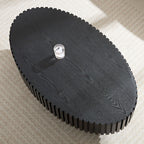 44" Modern Oval Drum Coffee Table