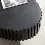 44" Modern Oval Drum Coffee Table