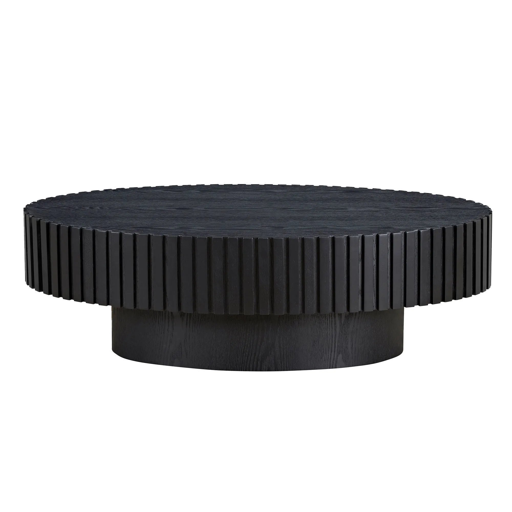 44" Modern Oval Drum Coffee Table