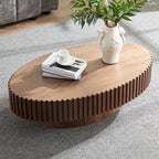 44" Modern Oval Drum Coffee Table