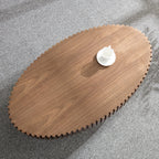 44" Modern Oval Drum Coffee Table