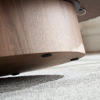 44" Modern Oval Drum Coffee Table